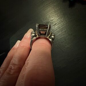 LAGOS Silver Smokey Quartz Ring